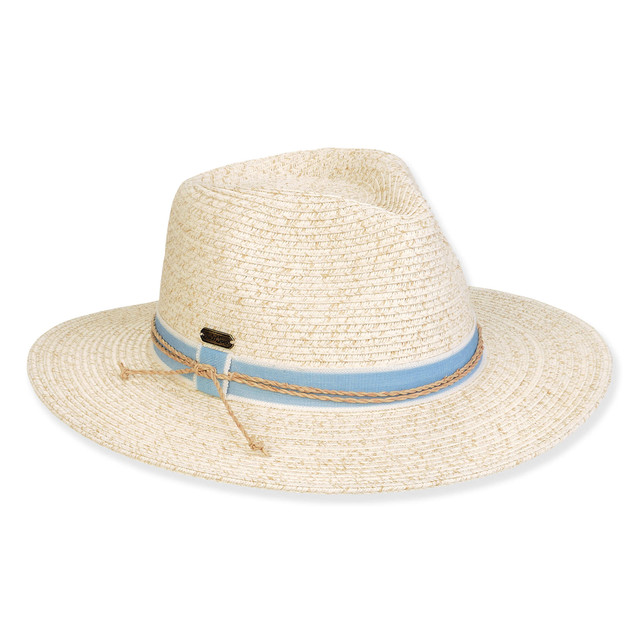 sun n sand Women's Ivory Paperbraid Fedora Brim 2.5