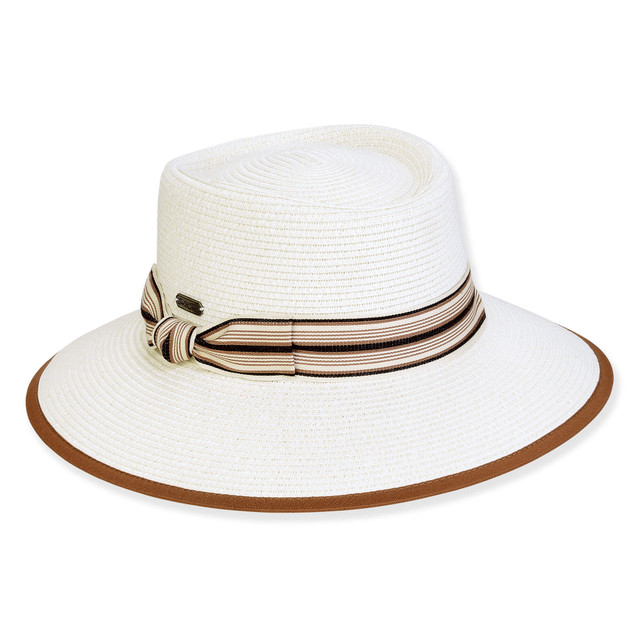 sun n sand Women's Ivory Paperbraid Gambler Brim 3.25