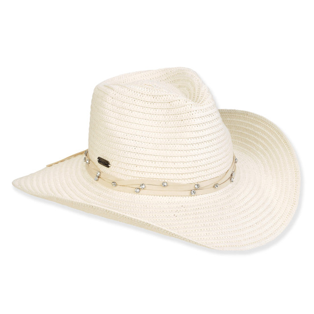 sun n sand Women's Ivory Paperbraid Western Brim 3.5