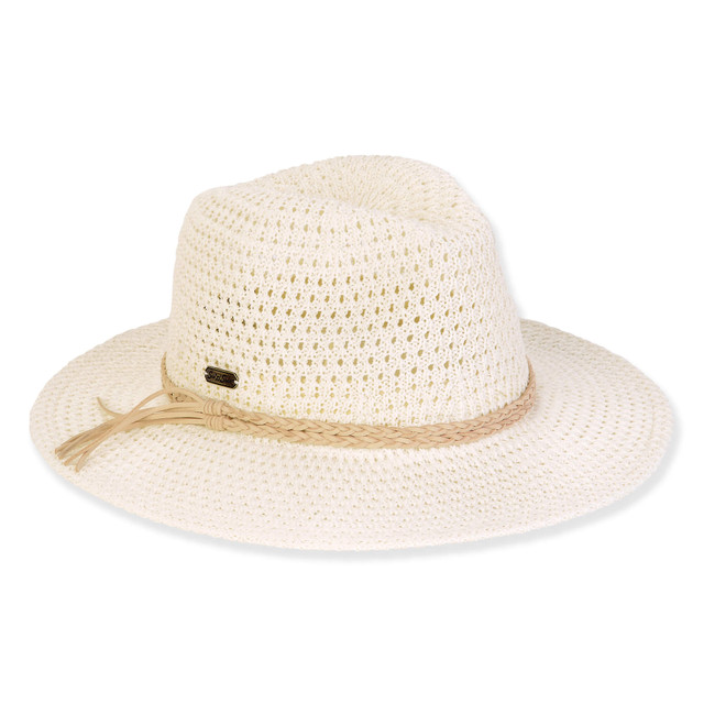 sun n sand Women's Ivory Polyester Safari Brim 2.75