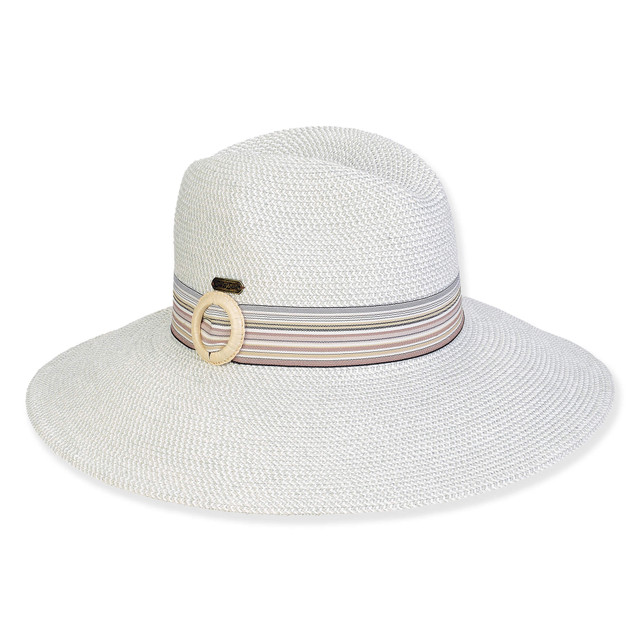 sun n sand Women's Light Blue Paperbraid Safari Brim 4