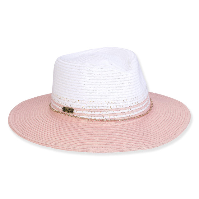 sun n sand Women's Light Pink Paperbraid Safari Brim 2.75