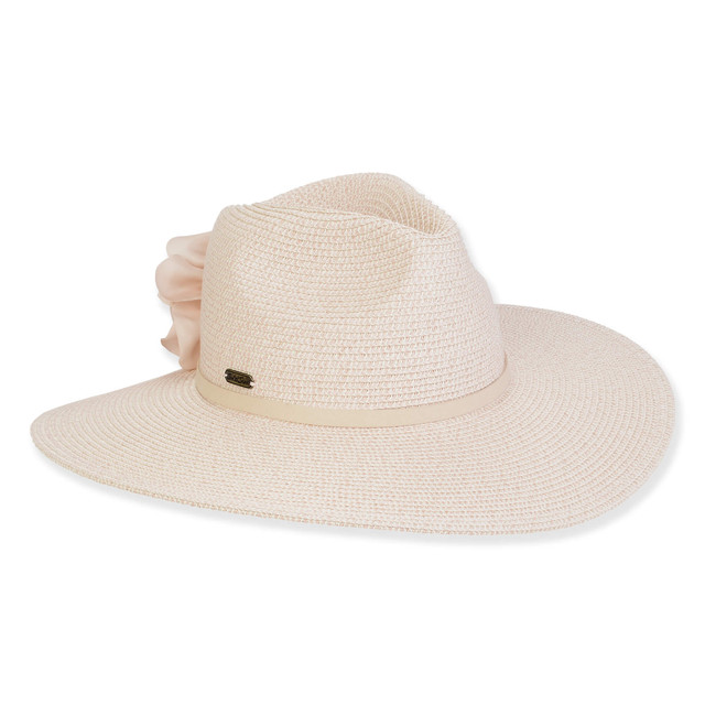 sun n sand Women's Light Pink Paperbraid Safari Brim 3.75