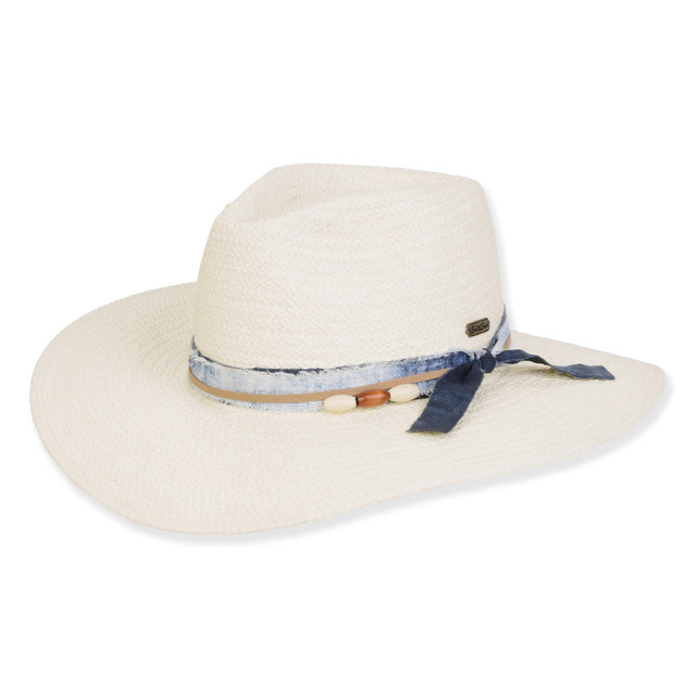 sun n sand Women's Neutral Paper Straw Safari Brim 3.5
