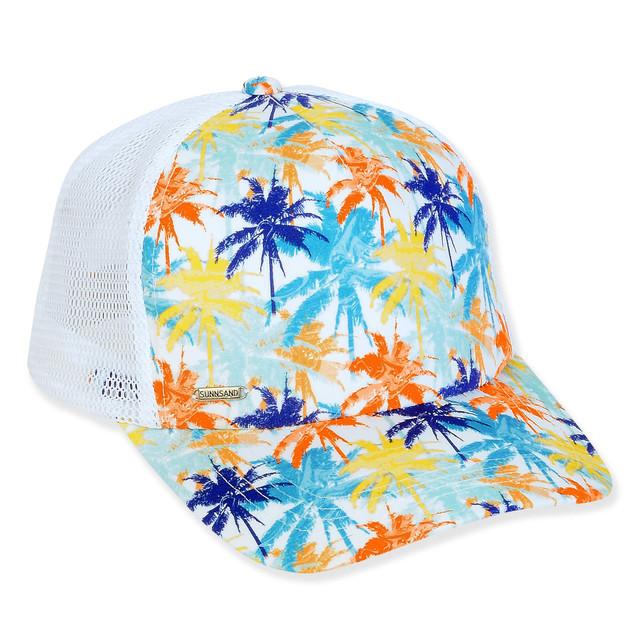 sun n sand Women's Palm Tree Poly Trucker Cap Brim 3