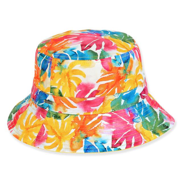 sun n sand Women's Rainbow Poly Cotton Bucket Brim 2.5