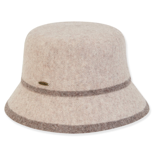 Sun N Sand Women's Soft Wool Bucket Contrast Trim | AD1444