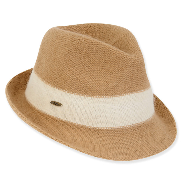 Sun N Sand Women's Soft Wool Fedora Contrast Trim | AD1455