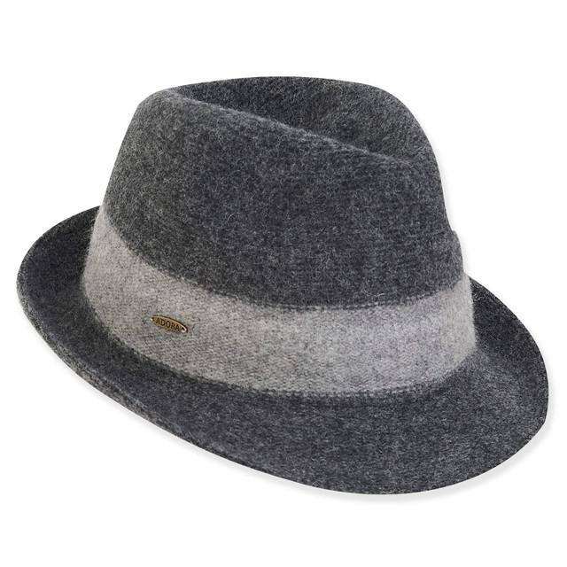 sun n sand Women's Soft Wool Fedora Contrast Trim | AD1455