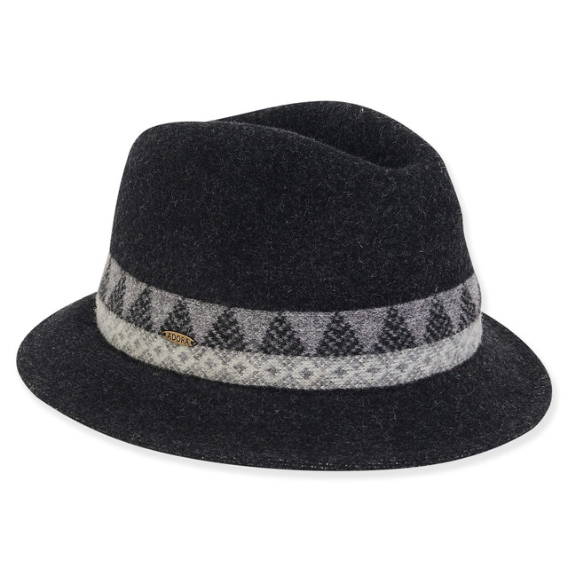sun n sand Women's Soft Wool Fedora Faux Suede Trim | AD1457