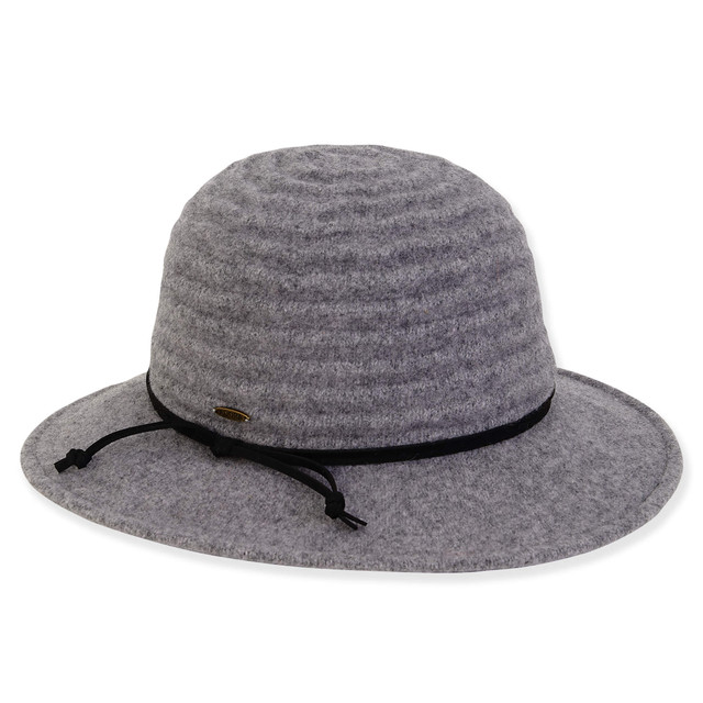 Sun N Sand Women's Soft Wool Floppy Suede Trim | AD1517
