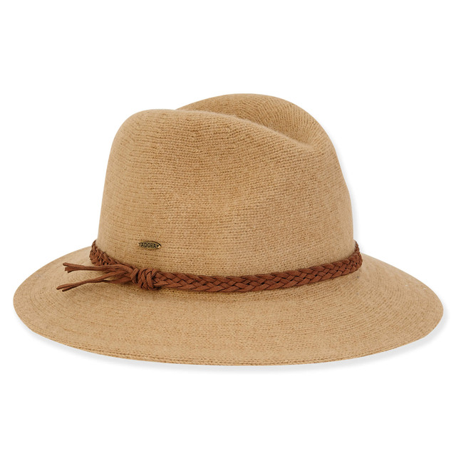 Sun N Sand Women's Soft Wool Safari Faux Suede Trim | AD1456