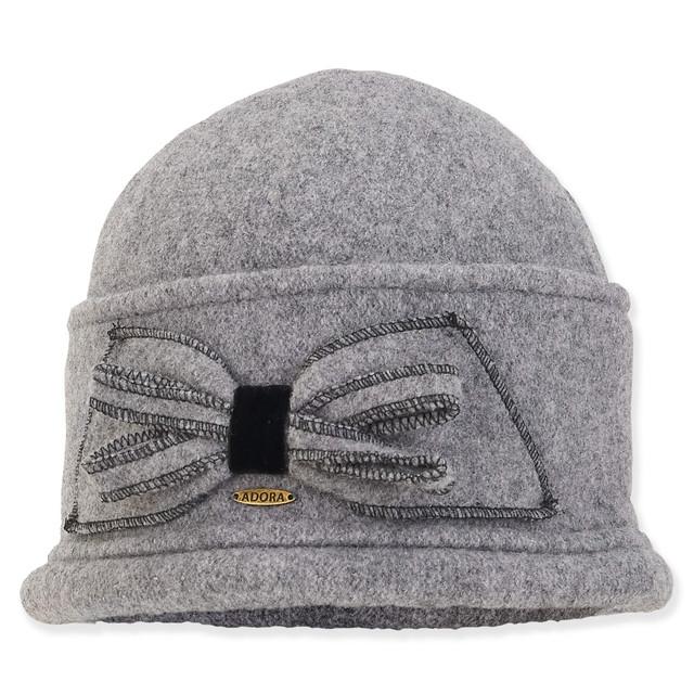 sun n sand Women's Soft Wool Turban Stitched Bow Trim | AD1446