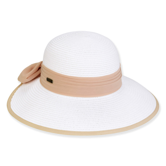 sun n sand Women's White Paperbraid Backless Brim 3.5