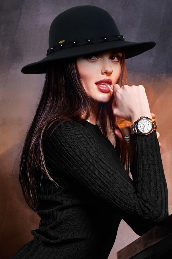 Sun N Sand Women's Wool Felt Floppy Self Pearl Trim | AD1524