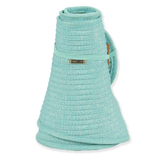 Sun N Sand Womens Packable Rollup Visor | Adjustable Hook And Loop | UPF 50+ | Sun N Sand | HH3553