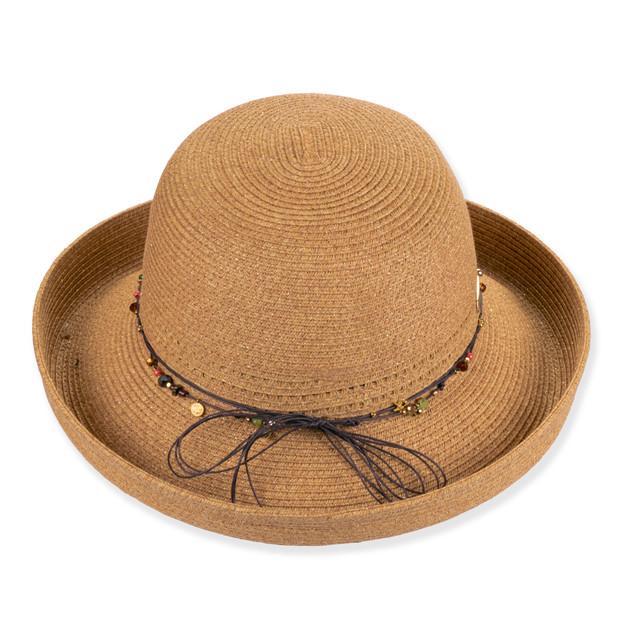 Sun N Sand Womens UpBrim Hat | Adjustable | UPF 50+ | Metallic Lurex | Sun N Sand | HH3559
