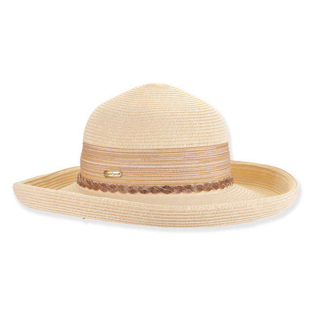 sun n sand Womens UpBrim Hat | Adjustable | UPF 50+ | Metallic Lurex | Sun N Sand | HH3449