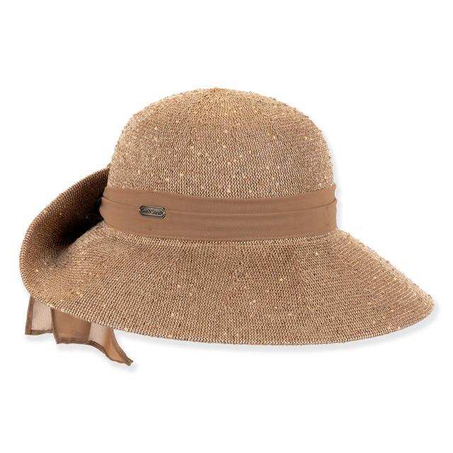 Sun N Sand Womens Upturn Hat | Adjustable | UPF 50+ | Metallic Sequins | Sun N Sand | HH3579