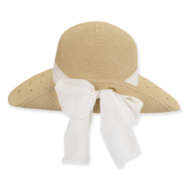 Sun N Sand Womens Upturn Hat | Adjustable | UPF 50+ | Rhinestones | Sun N Sand | HH3480