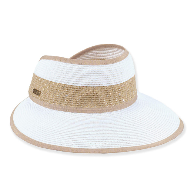 sun n sand Womens Visor | Adjustable Elastic Band | UPF 50+ | Sun N Sand | HH3545