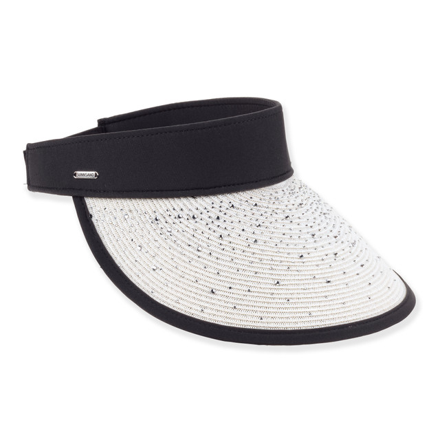 sun n sand Womens Visor | Adjustable Hook and Loop | UPF 50+ | Rhinestones | Sun N Sand | HH3605