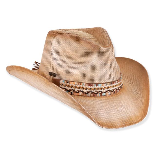 sun n sand Womens Western Hat | One Size - 57cm - Elastic Inside Band | UPF 50+ | Sun N Sand | HH3530