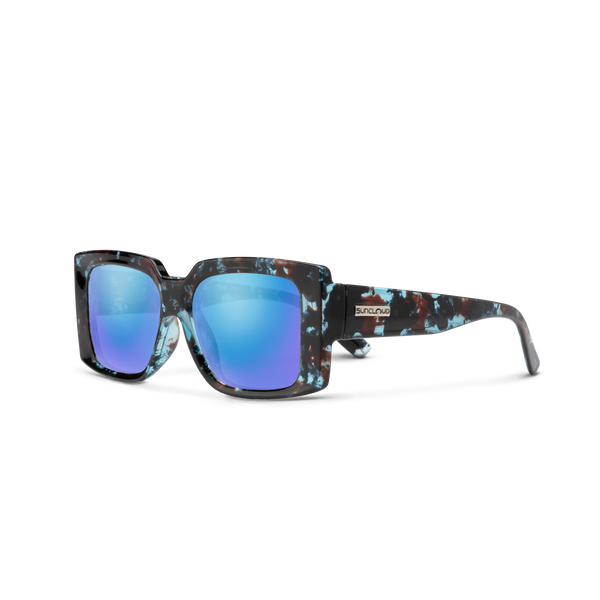 suncloud Astoria - Sale Blue Tortoise + Polarized Blue Mirror Lens