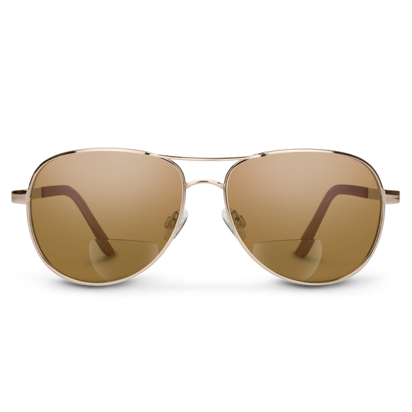 Suncloud Aviator Reader Gold + Polarized Brown 250 Lens