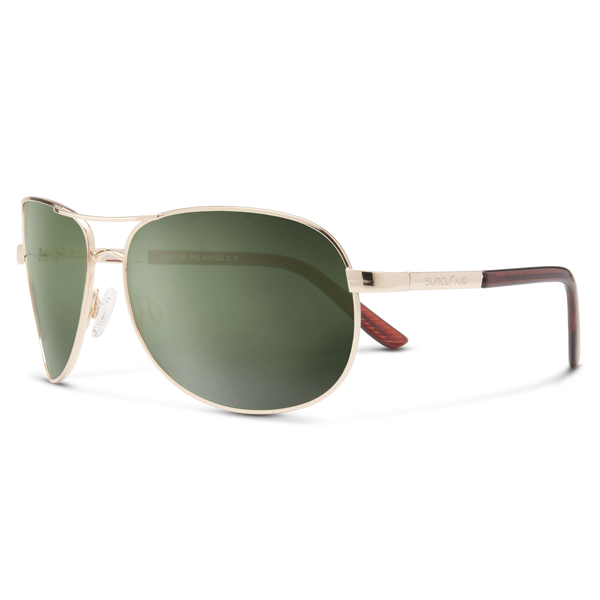 suncloud Aviator - Sale Gold + Polarized Gray Green Lens