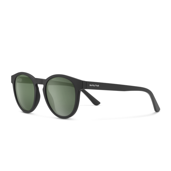 suncloud Barnes Matte Black + Polarized Gray Green Lens