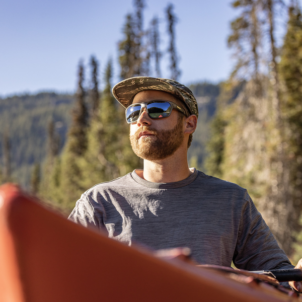 Suncloud Boone Matte Black + Polarized Blue Mirror Lens