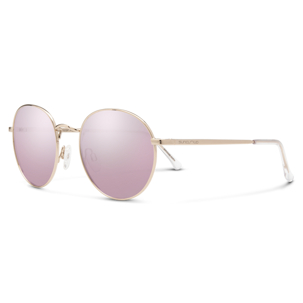 suncloud Bridge City Rose Gold + Polarized Pink Gold Mirror Lens