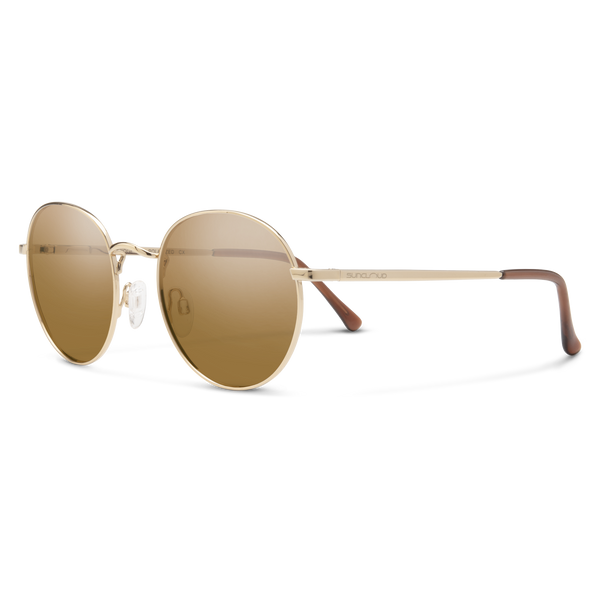 suncloud Bridge City - Sale Gold + Polarized Brown Lens