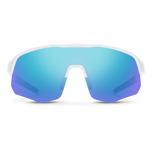 Suncloud Cadence - Sale White + Polarized Blue Mirror Lens