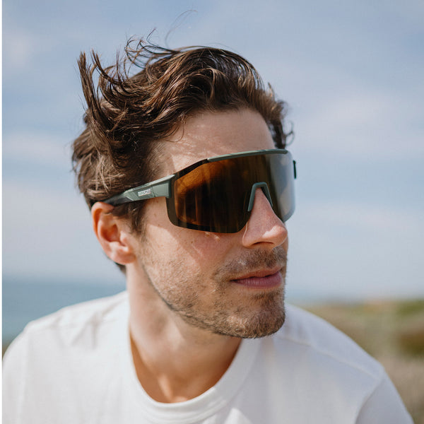Suncloud Domain Matte Olive + Polarized Sienna Mirror Lens