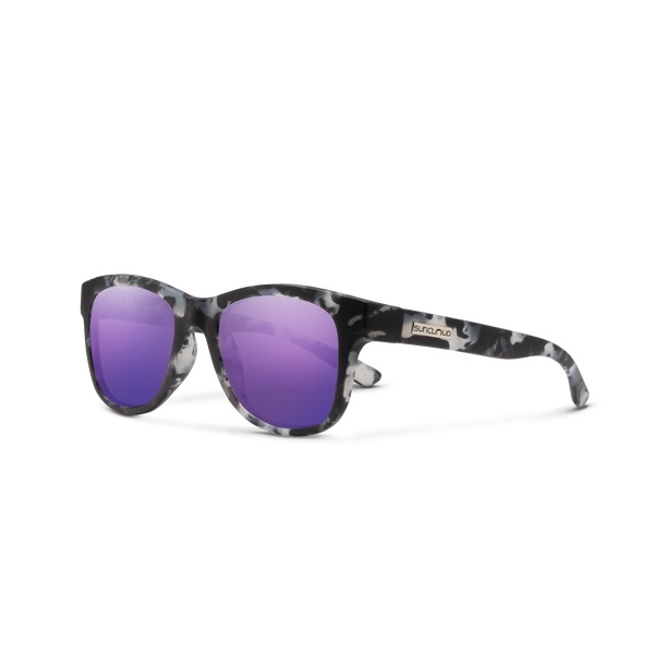 suncloud Leeway - Sale Matte Ice Tortoise + Polarized Purple Mirror Lens