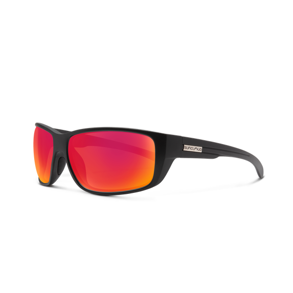 Suncloud Milestone Matte Black + Polarized Blue Mirror Lens