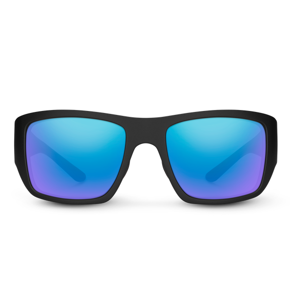 Suncloud Sculpin Matte Black + Polarized Blue Mirror Lens