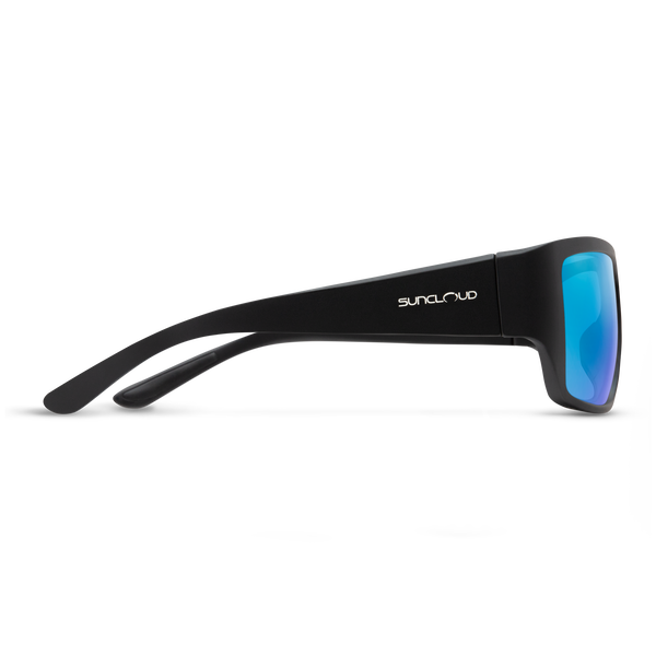 Suncloud Sculpin Matte Black + Polarized Blue Mirror Lens