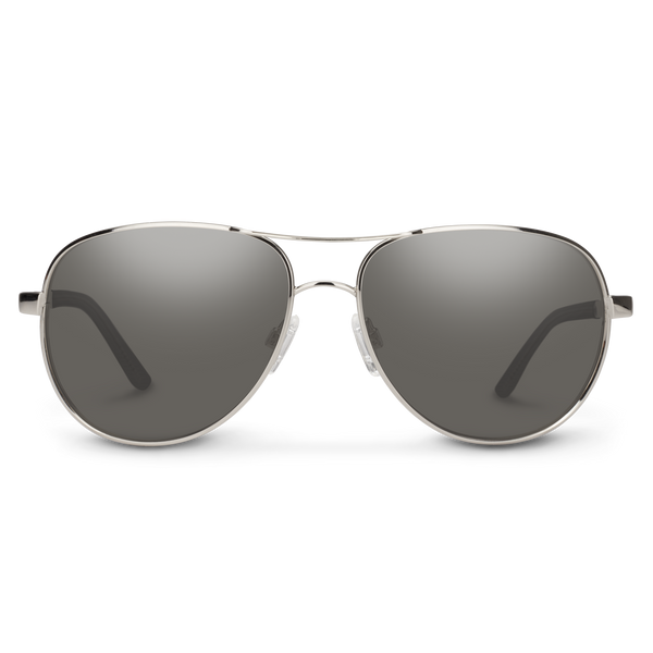 Suncloud Aviator Silver + Polarized Gray Lens