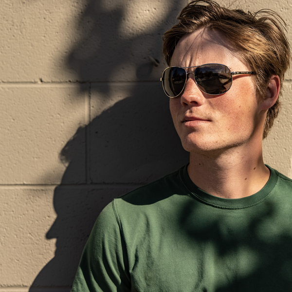 Suncloud Aviator Silver + Polarized Gray Lens