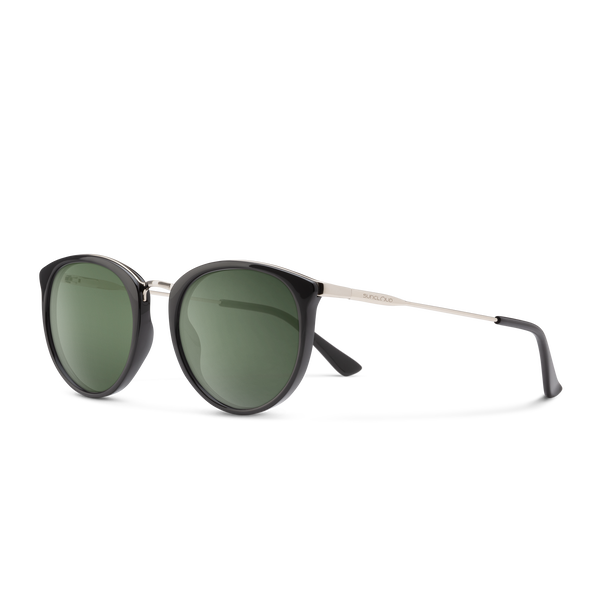 suncloud Dana Black + Polarized Gray Green Lens