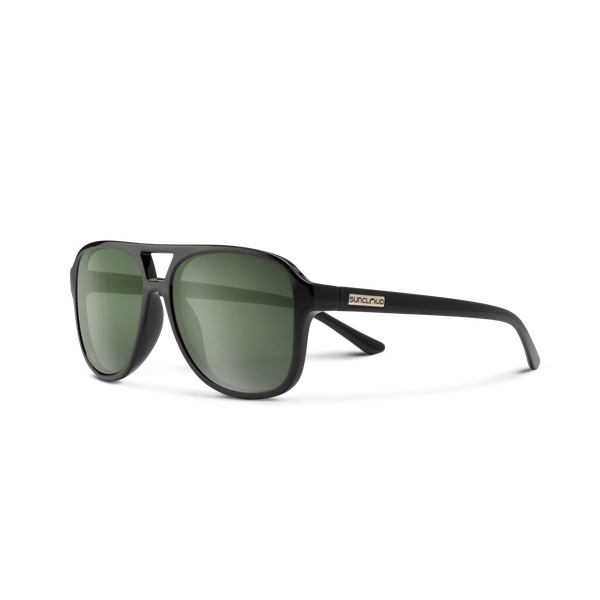 Suncloud Sandy Black + Polarized Gray Green Lens