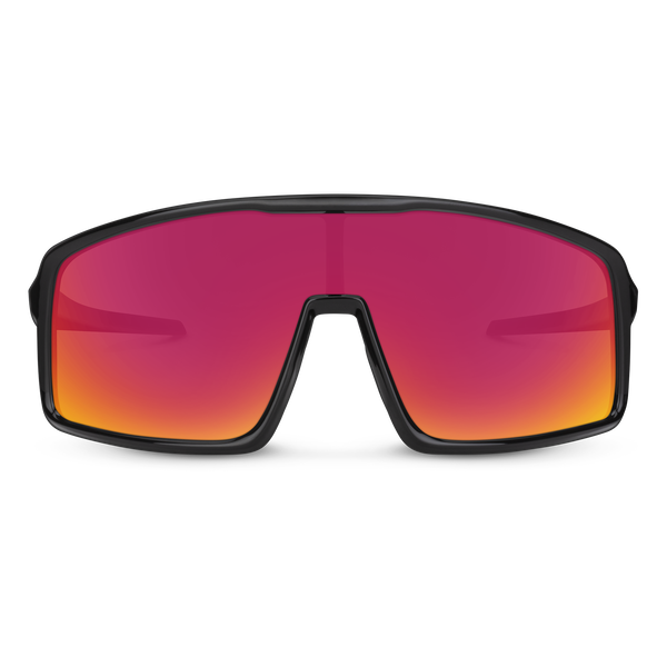 Suncloud Upshot Black + Polarized Red Mirror Lens