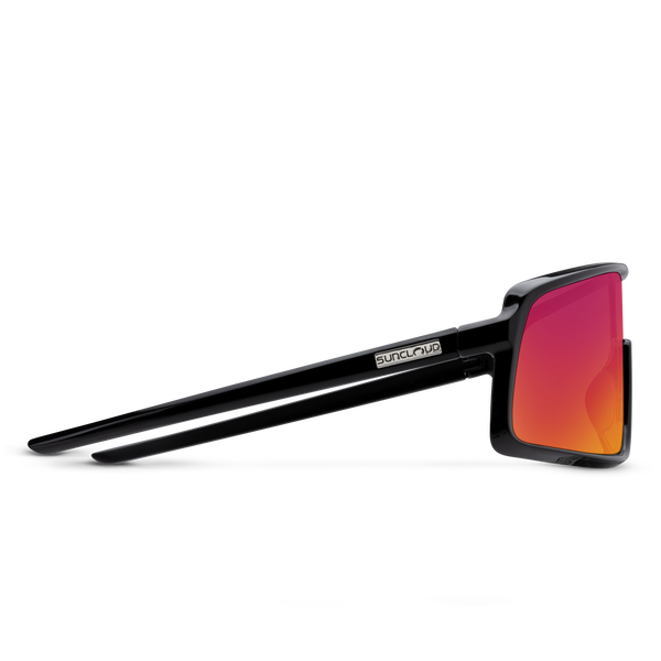 Suncloud Upshot Black + Polarized Red Mirror Lens
