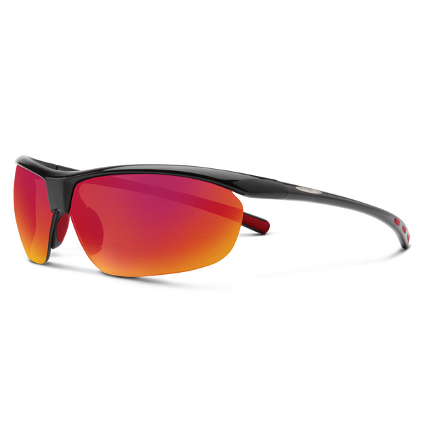 Suncloud Zephyr - Sale Matte Black + Polarized Green Mirror Lens