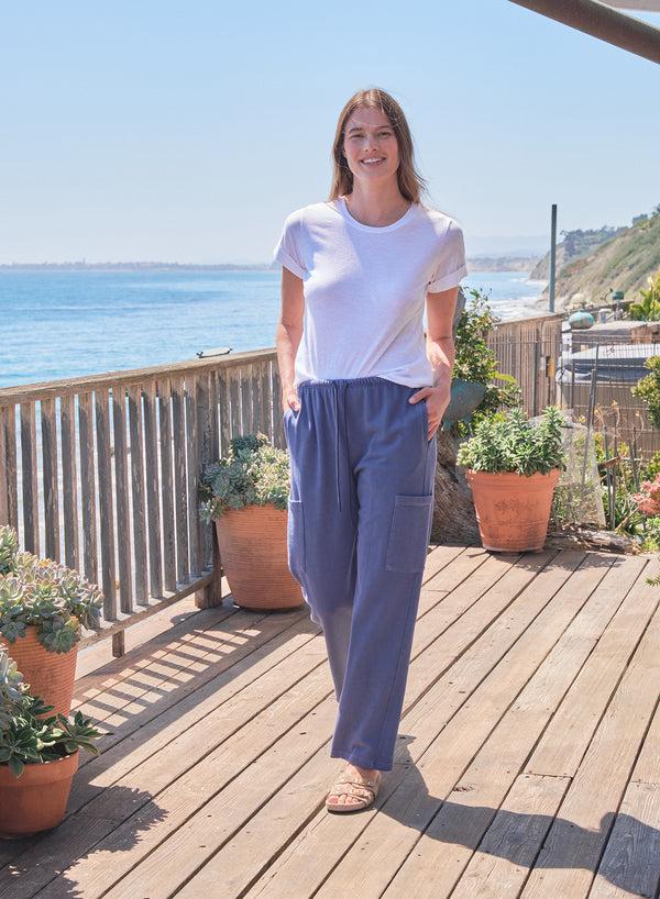 sundry Sundry Academy Cargo Trackpant in Vintage Navy