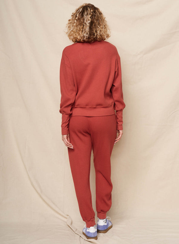 Sundry Sundry Bonjour Embroidery Oversized Popover In Burnt Brick