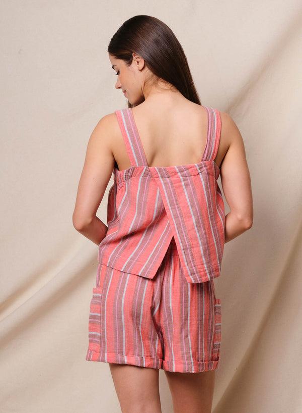 Sundry Sundry Cross Back Swing Tank In Bright Coral